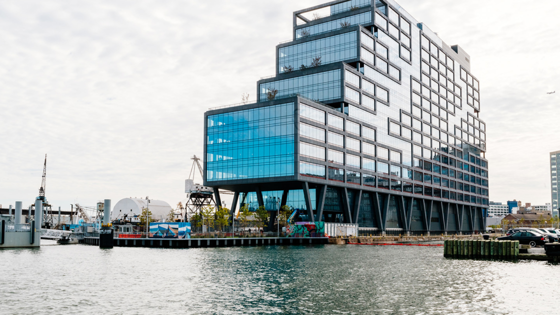 WeWork Dock 72 floats atop the Brooklyn 
